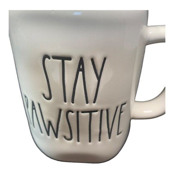 Rae Dunn Dog Cat Mug Stay Pawsitive Pet Lover Ceramic Coffee Tea Kitty Puppy Dog - Picture 2 of 6